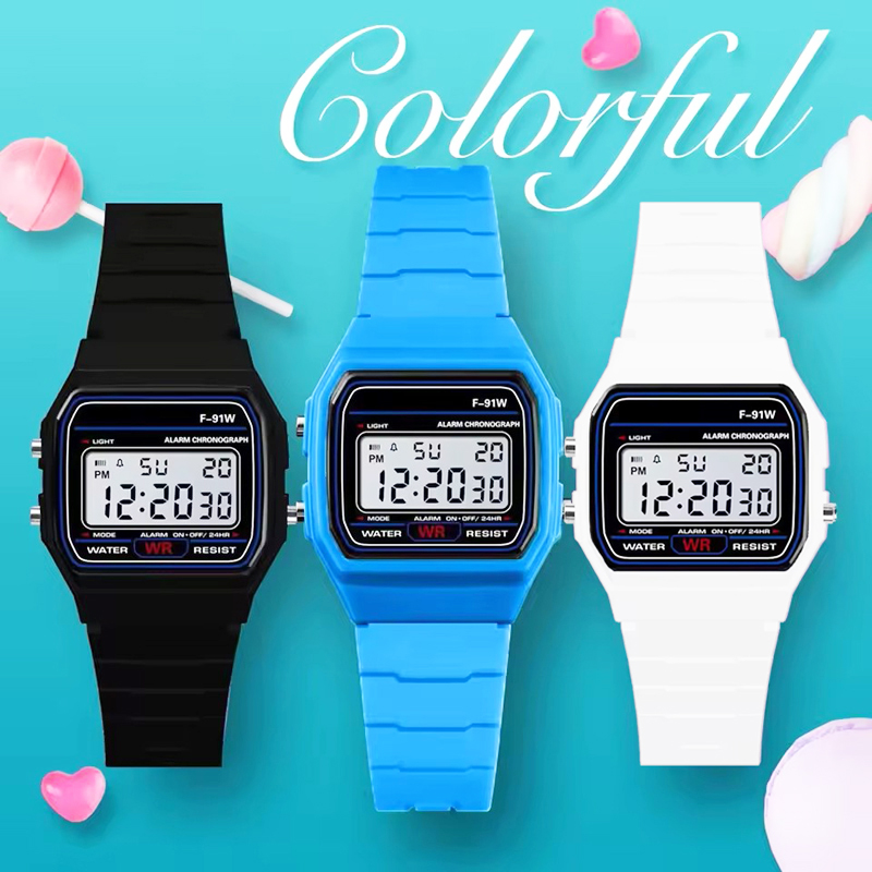 Электронные часы F-91W LED для – обзор и цена Outdoor Sport Watch